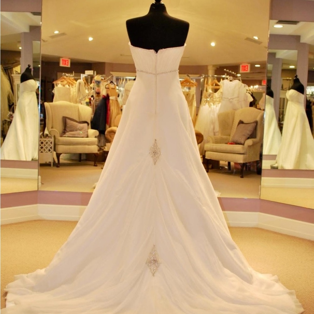 Mon Cheri Ivory Bridal Gown with Embellishments - Picture 3 of 10